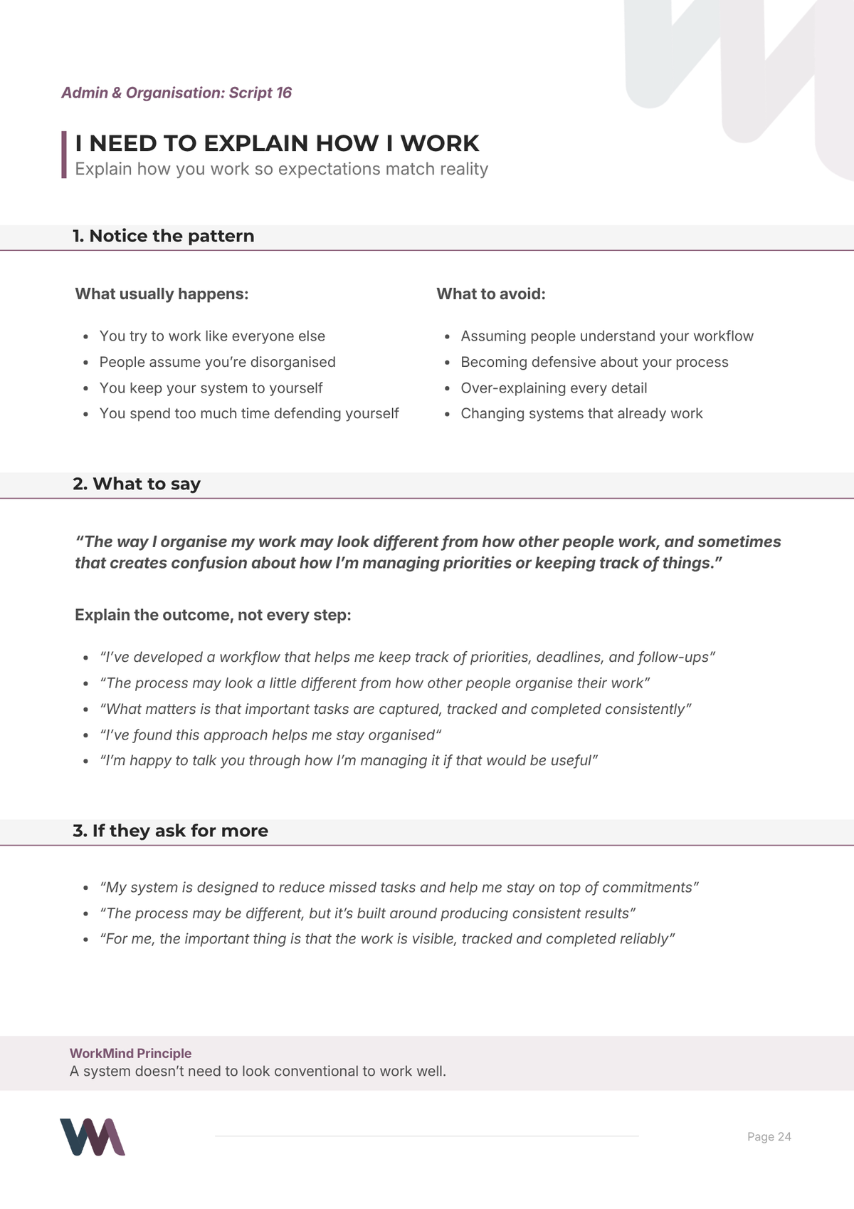 The ADHD Workplace Scripts Pack